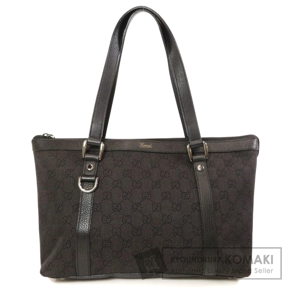 Gucci GG Canvas Abbey Shoulder Bag silver tone D ring